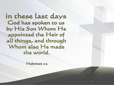 Hebrews 1:2 God Has Spoken In These Last Days (sage)